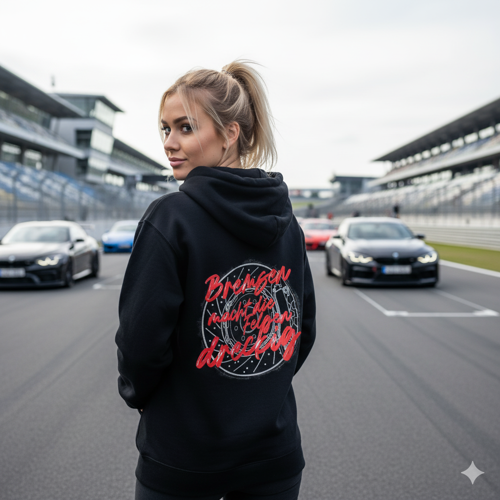 „Bremsen macht die Felgen dreckig.  Premium Hoodie