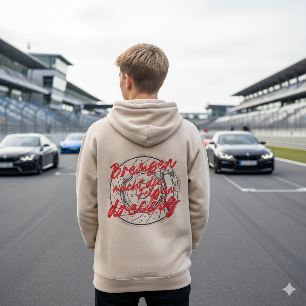 „Bremsen macht die Felgen dreckig.  Premium Hoodie