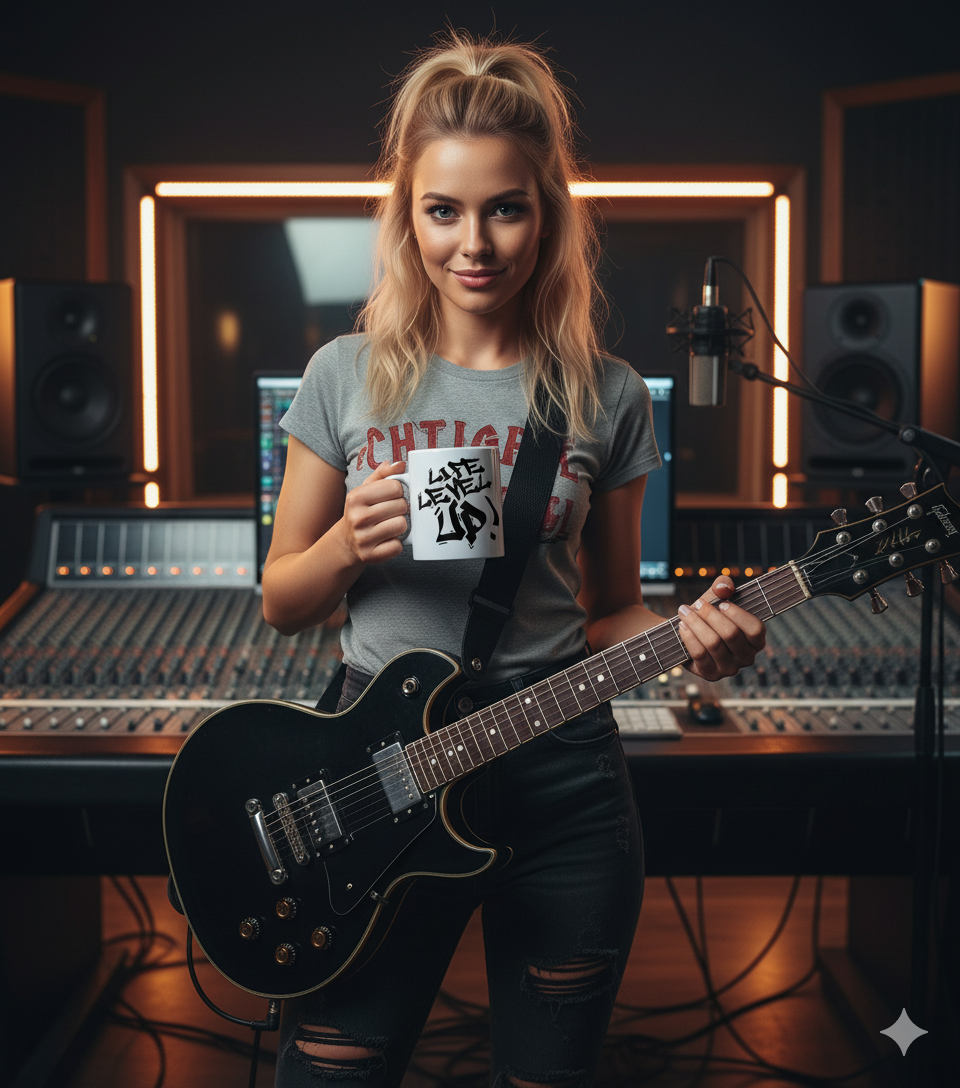 Keramiktasse „Level Up“ – Motivation für deinen Start in den Tag