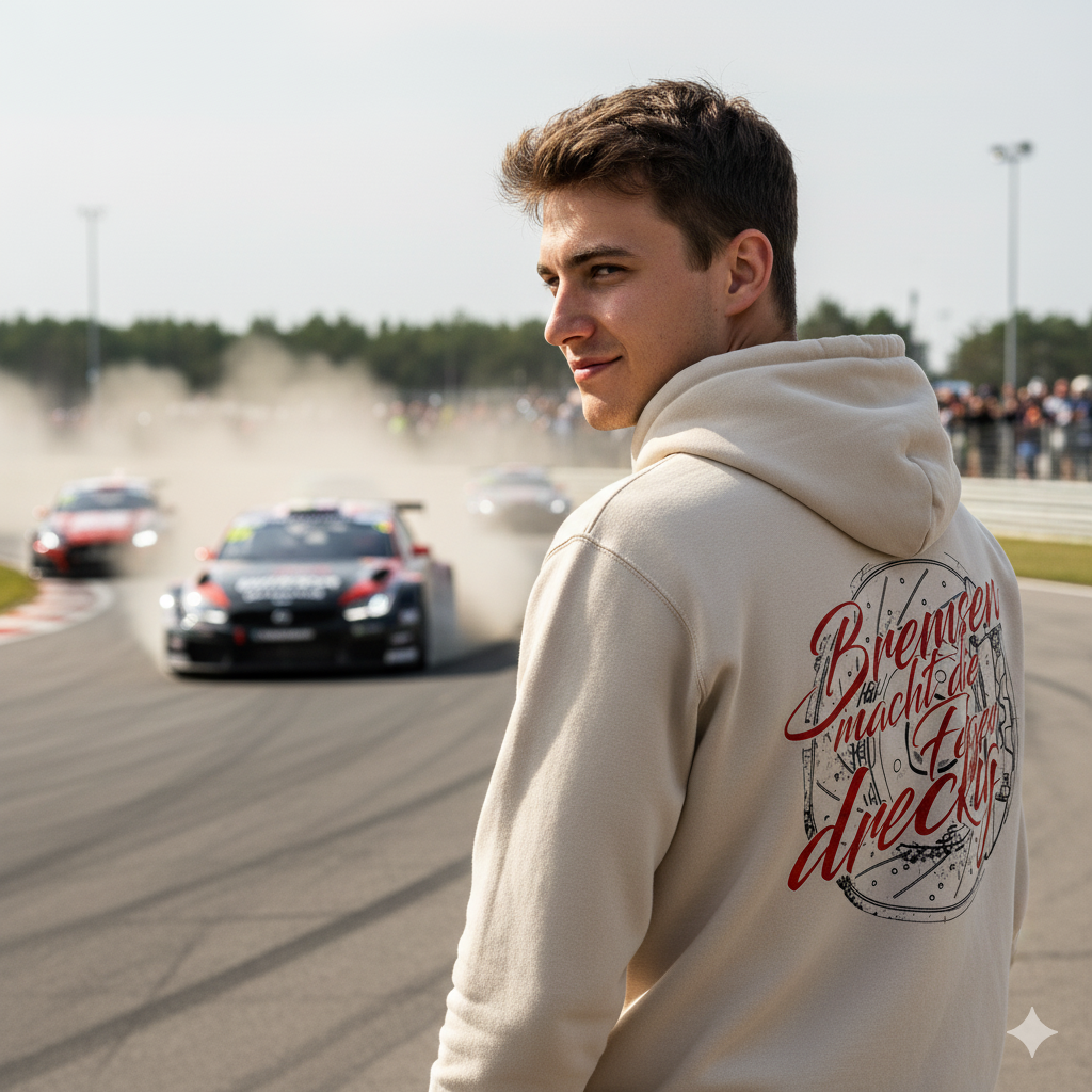 Hoodie „Bremsen macht die Felgen dreckig“ – Auto Spruch Pullover für Tuning Fans
